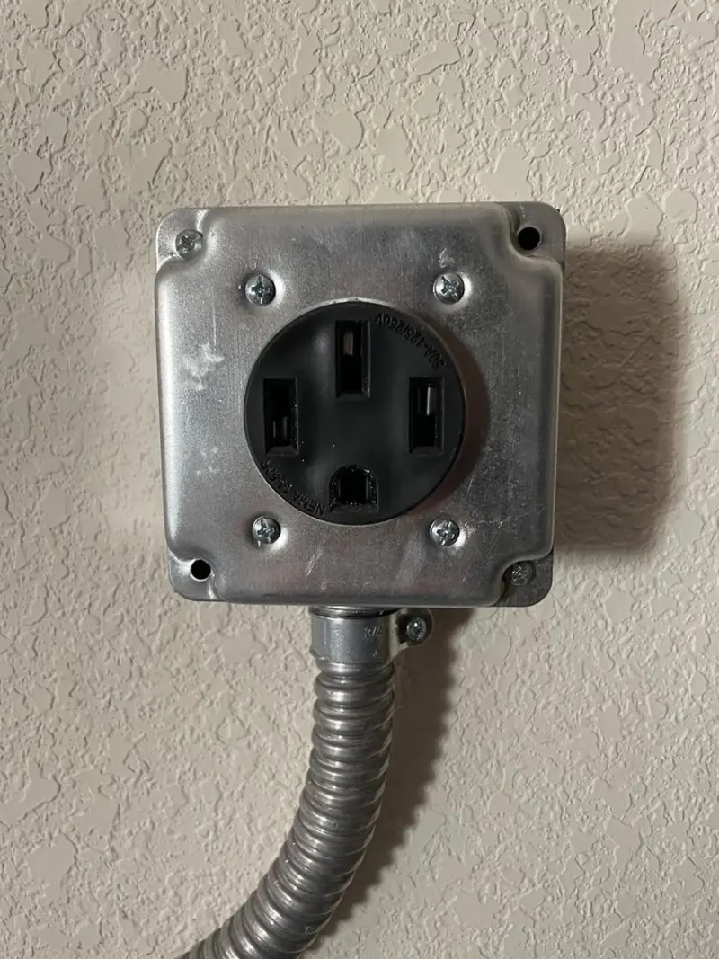 NEMA 14-50 outlet installed for Electrical Panel Upgrade in Homeland