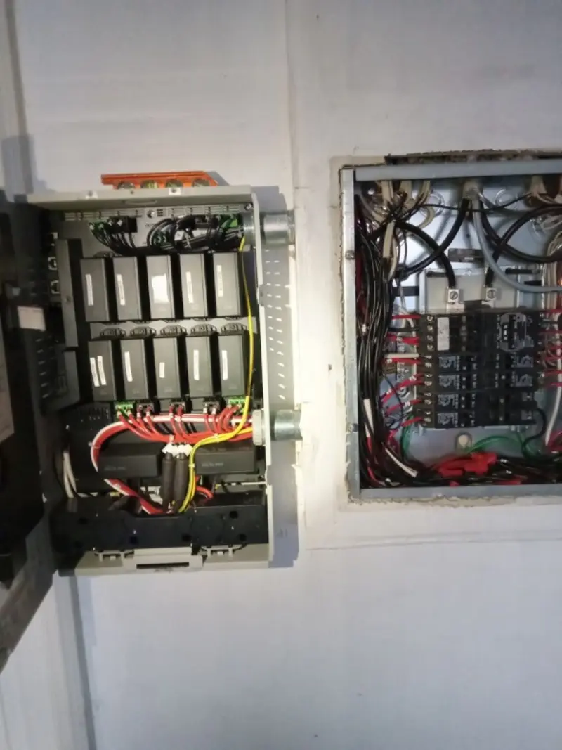 Electrical panel upgrade completed for Security Camera Wiring in Homeland